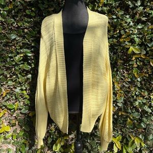Yellow knit cardigan
